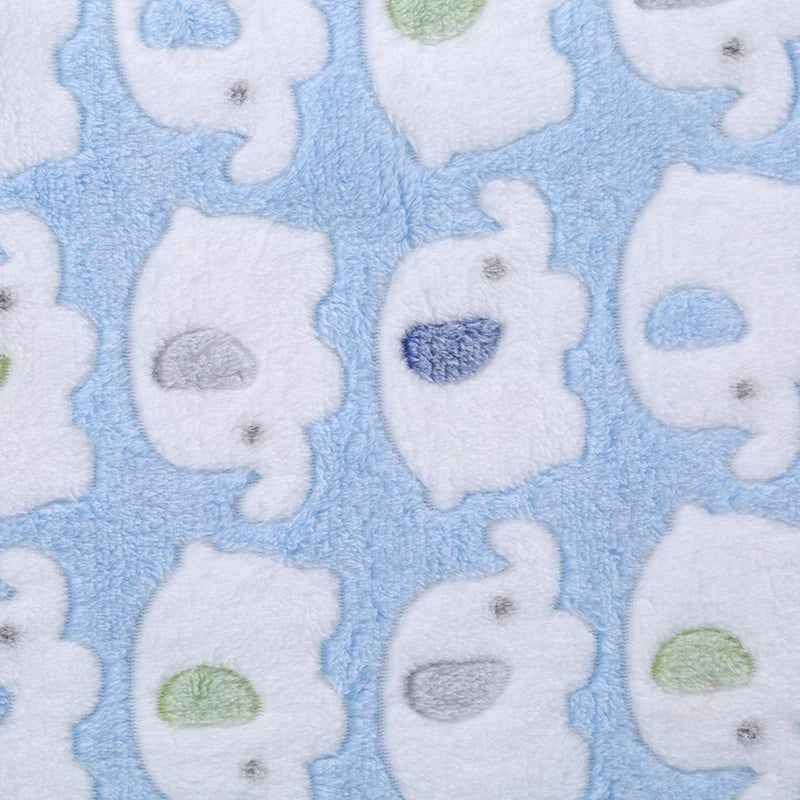 "Adorable Elephant Baby Blanket: Soft and Cozy Quilt with Cute Cartoon Design - Perfect for Newborns and Air Conditioning!"