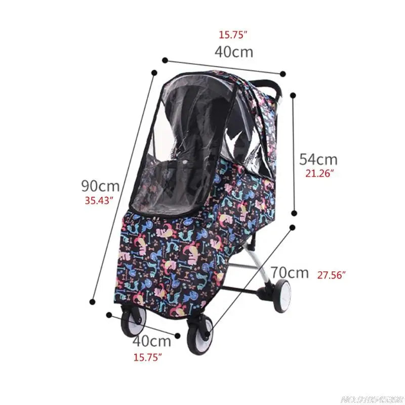 "Ultimate Protection for Your Baby Stroller - Waterproof and Windproof Travel Shield to Keep Your Little One Safe from Dust and Rain"