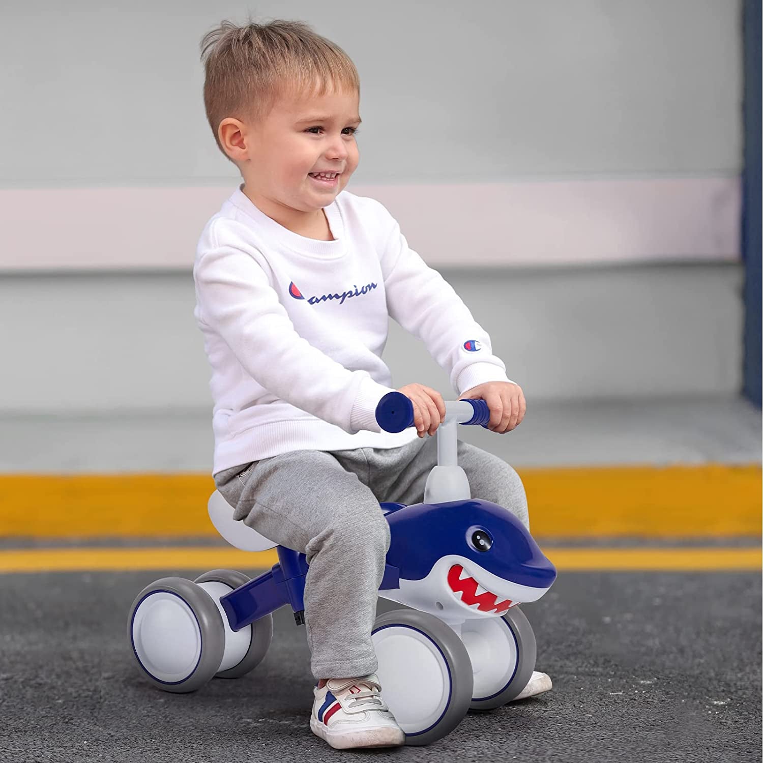 "Blue Shark Baby Balance Bike - the Perfect First Birthday Gift for Active Toddlers, 12-48 Months"